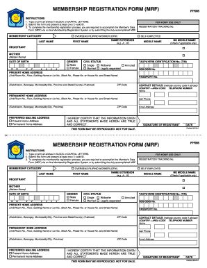 pagibigfund.gov.ph online registration|MEMBERSHIP REGISTRATION FORM (MRF) .